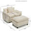 Fauteuil d'appoint moderne avec repose-pieds pour salon-737134724