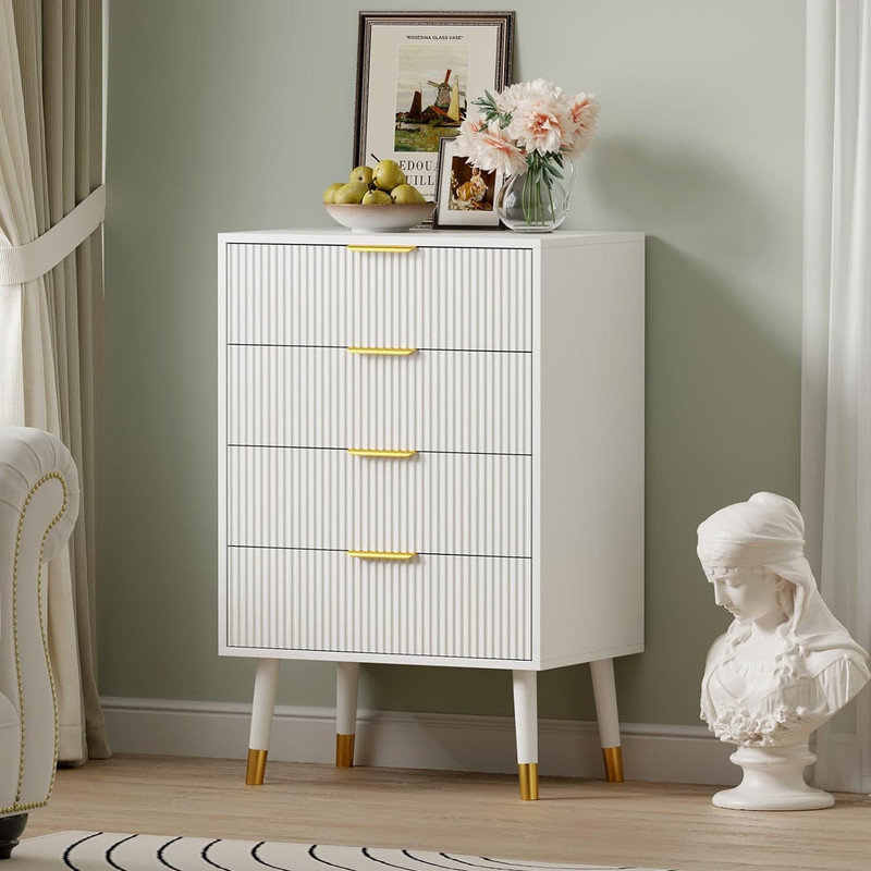 60cm W 4 - Drawer Chest of Drawers, White