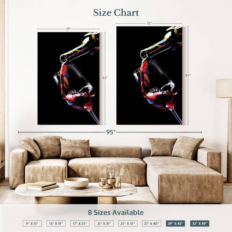 Yarlin Red Wine Stream, 51" H x 34" W