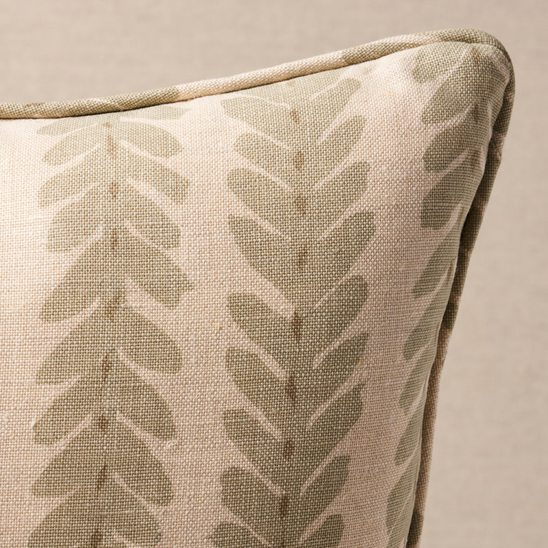 Schumacher x Veere Grenney Woodperry Pillow, 20" x 20", Sage