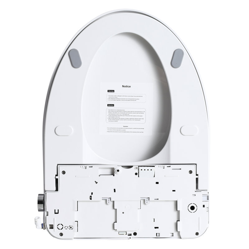 Adjustable Heated Bidet Toilet Seat - Side Knob Operation, Water Temperature And Regulation, Nozzle Self Cleaning, Four Heating Levels, Night , Suitable For Elongated Toilets In Bathroom Renovation