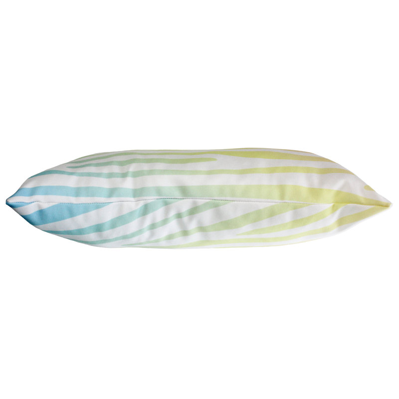 Animal Print Reversible Throw Pillow, Pastel Gradient/White
