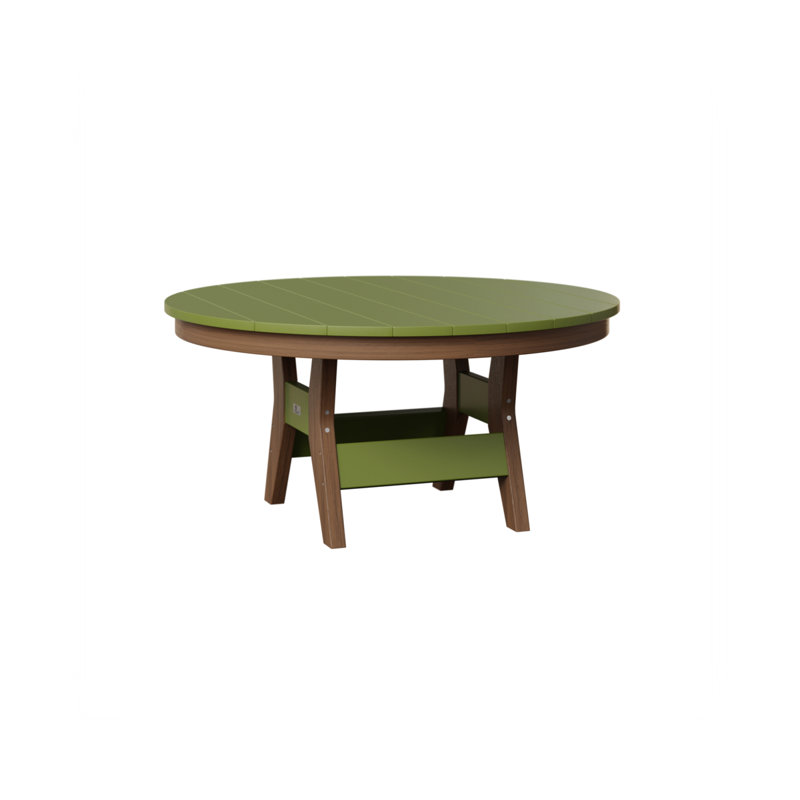 Table de conversation ronde 38 po Berlin Gardens Harbor, Vert kiwi, Acajou antique