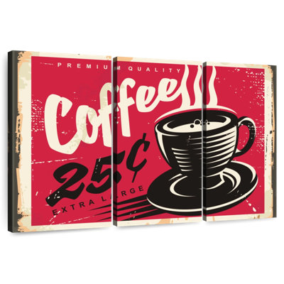 Vieille affiche murale café
