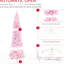 Arbre rose enneigé 7,5 pi - Crayon mince artificiel avec forme réaliste de sapin de Noël