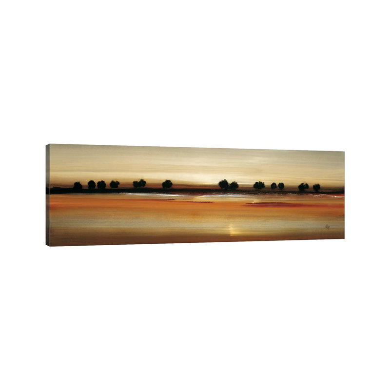 Golden Plains 1 Piece Wrapped Canvas Panoramic Painting, 121.92 cm H x 40.64 cm W x 3.175 cm D