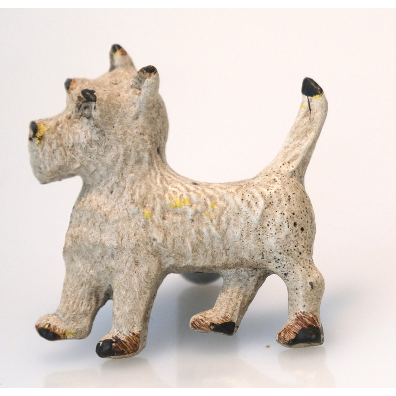 Doggie Double Knobs in Whitewashed Pewter