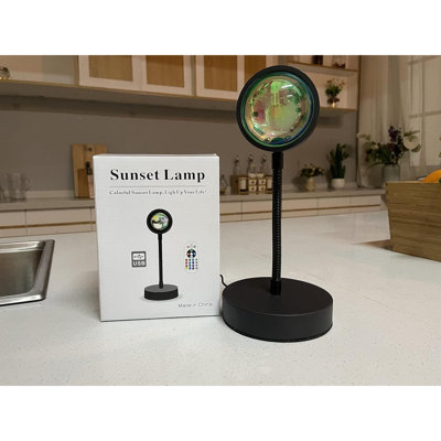 Sunset Lamp Projector Led Lights For Bedroom Night Light RGB Lights Sun Sunlight Sunrise Lamp 10W 360° Rotation Mood Lighting Home/Room Decor Christmas Gifts,Desktop