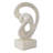 Sculpture Polyresin Abstract Loop Design Modern Accent For Home Office Bedroom Or Living Room Decor - 16" White