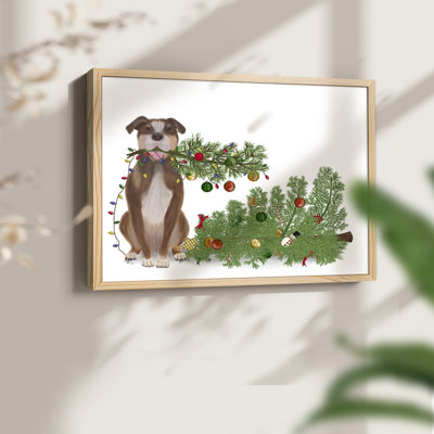 Christmas Des  Broken Tree -Framed Print - Restickable