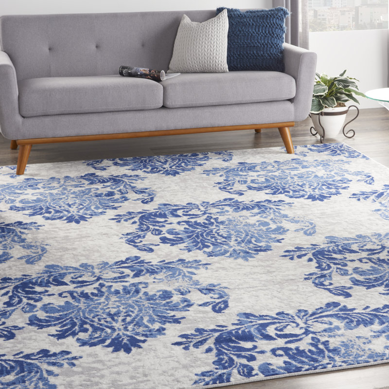 Godliman Floral Indoor Rug, Rectangle 7' x 10'
