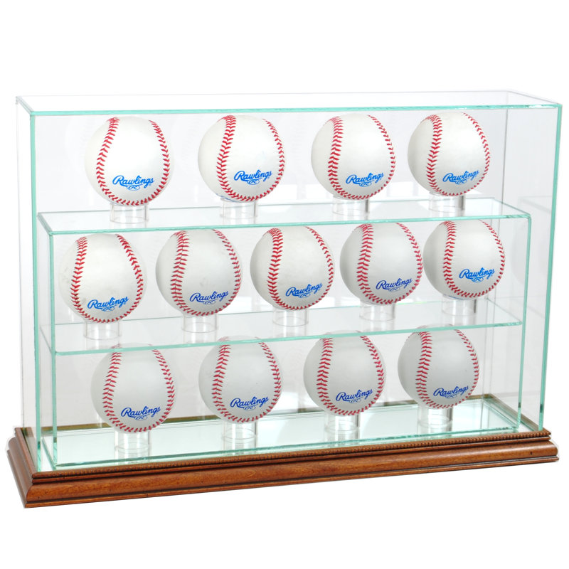 Présentoir de jeu de baseball Treize, Noyer