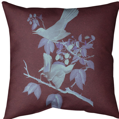 Cat Bird Throw Pillow