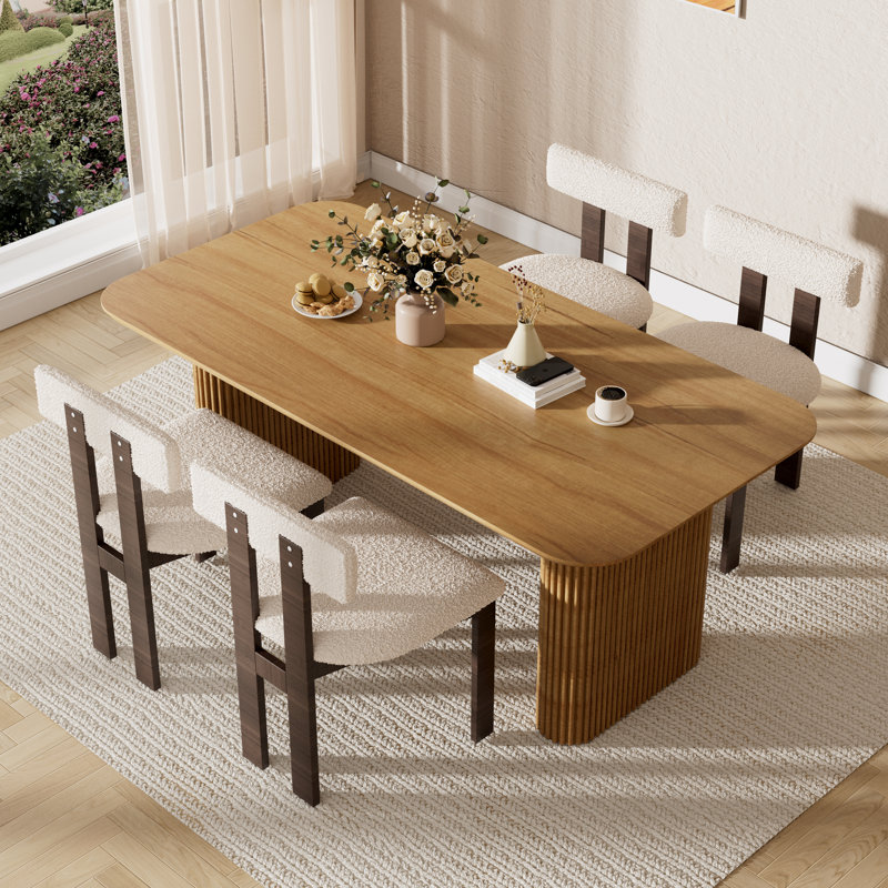 71in Double Pedestal Dining Set | Latitude Run® | Wayfair