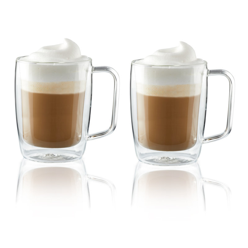 HENCKELS Cafe Roma Double-Wall Glassware 15oz. Glass Latte Mug