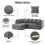 Jumbo Cord Upholstered Corner Sofa Small Back Cushion with Foot Stool -115617614-124794857