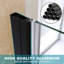 Landin 1850mm H Hinged Frameless Shower Door with Clear Glass-1950549693
