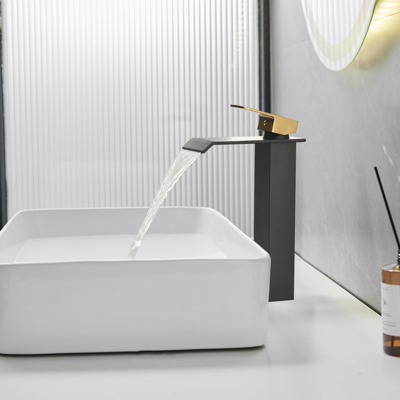 WIZ Waterfall Single Hole Single-Handle Bathroom Faucet, 122 cm H x 81 cm W