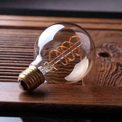 40 Watt Equivalent G80 LED Dimmable Light Bulb, Warm White (2200K) E26/Medium Base