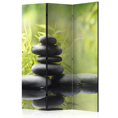 Gudde 135 cm W x 172 cm H 3 - Panel Solid Wood Folding Room Divider