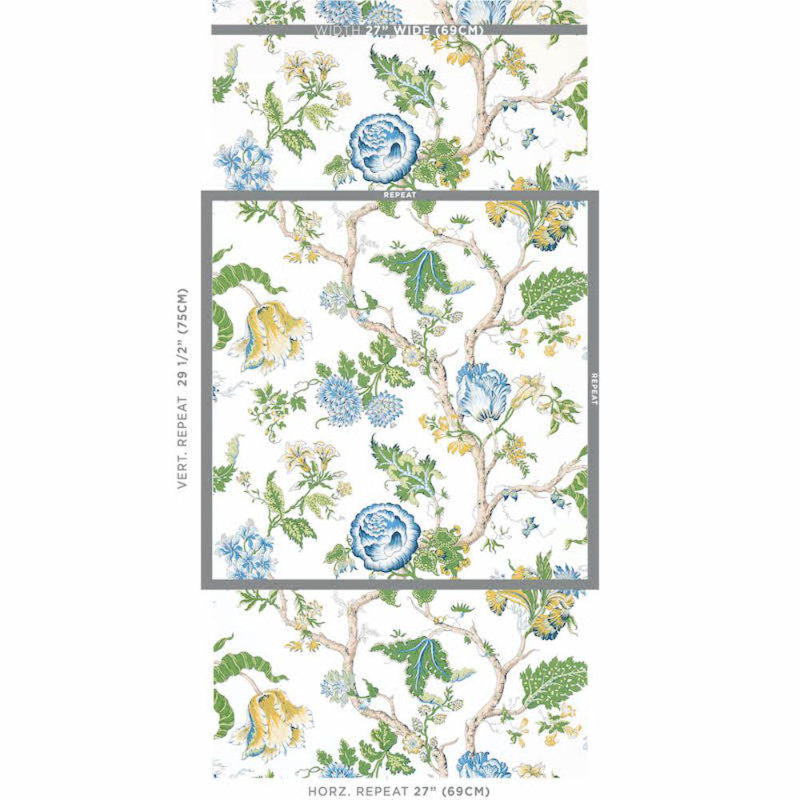 Josephine Wallpaper, Blue