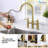Pull Down Bridge Kitchen Sink Faucet, Two Handle Kitchen Faucet-70673785
