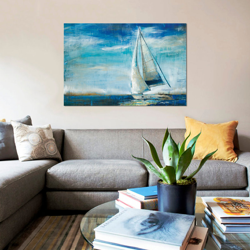« voile away », impression sur toile, H 8 po x l 12 po x P 0,75 po, Pas de tapis, Toile tendue