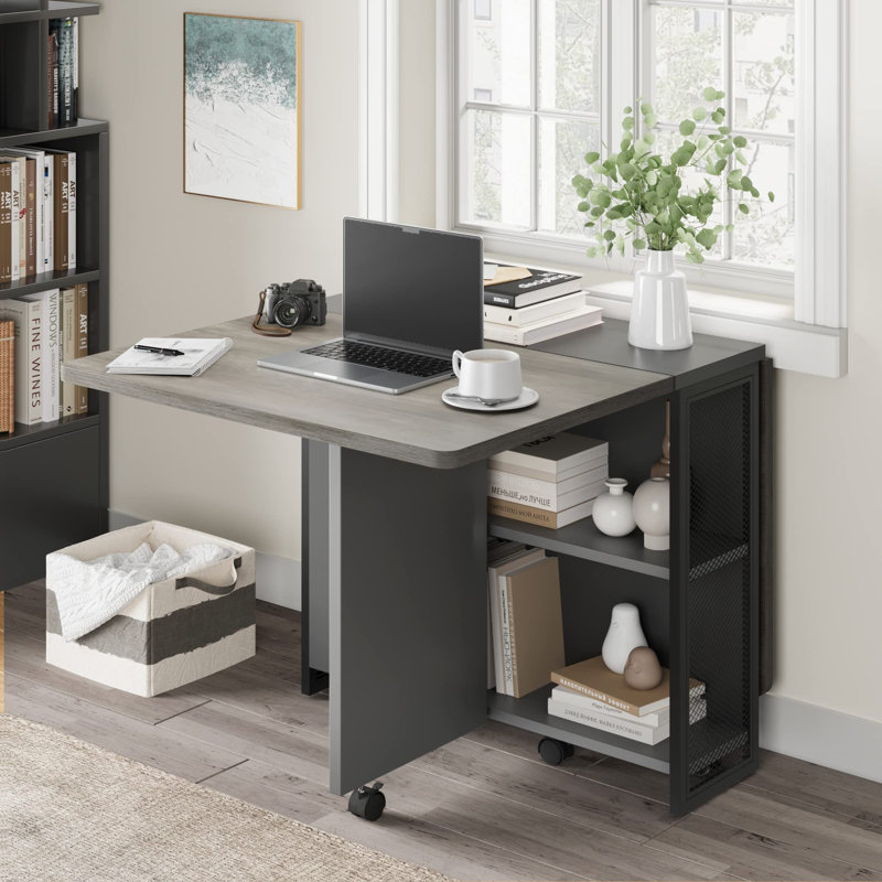 Daejuan Dining Table, Charcoal Gray/Black, 29.5" H x 31.4" L x 50.1" D