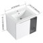 Meuble-lavabo mural moderne avec lavabo et rangement en céramique