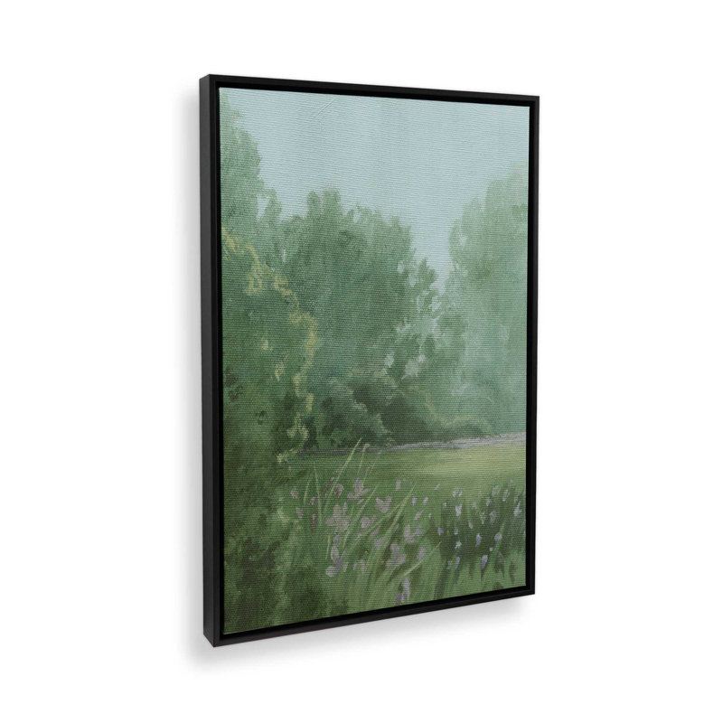 «Amethyst Iris Meadow I» par Grace Popp, reproduction d'art sur toile, Cadre flottant sans passe-partout, H 36 po x l 24 po