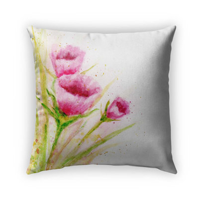 Housse et insert de coussin d'extérieur carré Tulipes