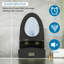 Toilette une pièce Alvantor, puissante toilette allongée à double chasse 1,1 / 1,6 GPF, réservoir à bouton, siège à fermeture douce - noir