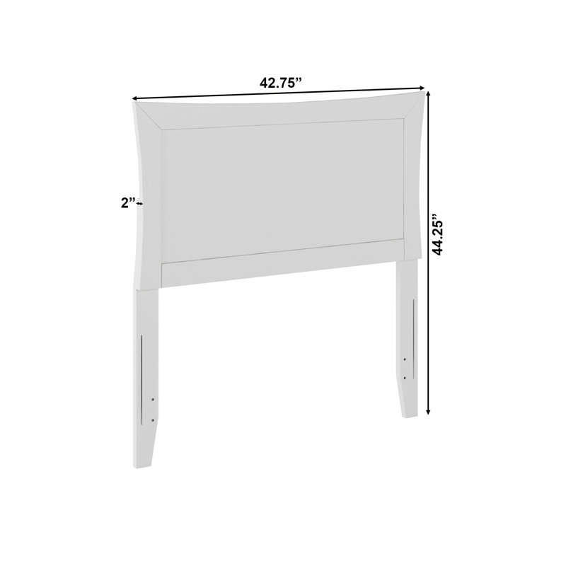 Tête de lit à panneau Ralls, Simple, Blanc