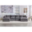 Canapé d'angle modulaire surdimensionné Cloud Couch de 330 cm de large, offrant un confort optimal et une assise large et profonde. Revêtement en tissu gaufré, 4 places avec 2 poufs.-1193718132