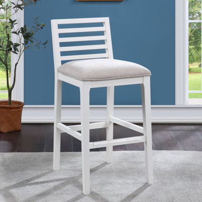Magret Upholstered Counter Stool with Solid Wood Frame