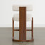 Tabouret de comptoir rembourré en bois massif-751692522