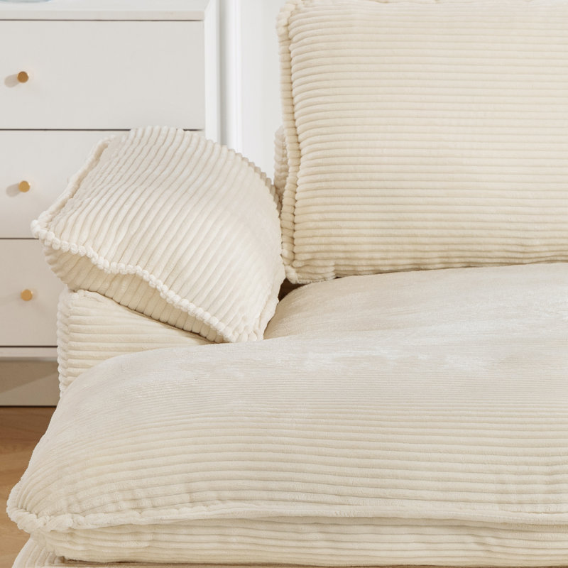 Canapé modulaire en L Cozy Modern, Beige