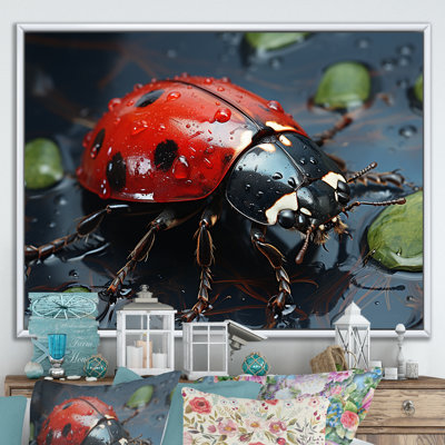 " Curious Ladybug Crimson Serenity I "