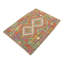 Rectangle 82 cm x 118 cm Geometric Wool Hand Woven Kilim