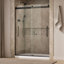 Levity Plus Less Sliding Shower Door, 81-5/8" H x 56-5/8 - 59-5/8" W, With 3/8" Thick Crystal Clear Glass