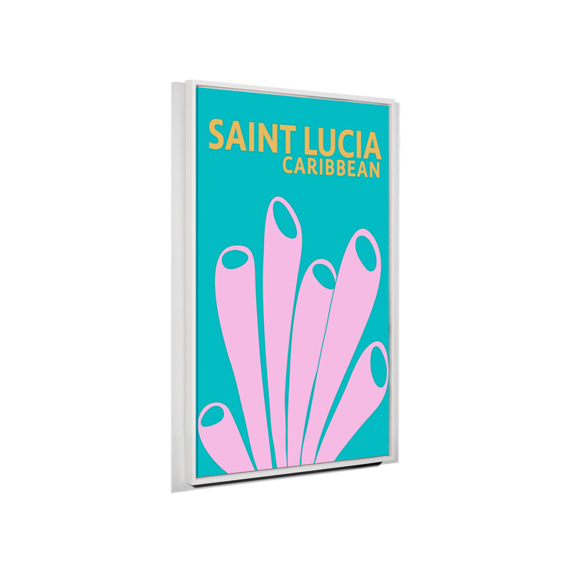Saint Lucia Print by Yaffa G, White Floater Framed, 41" H x 27" W