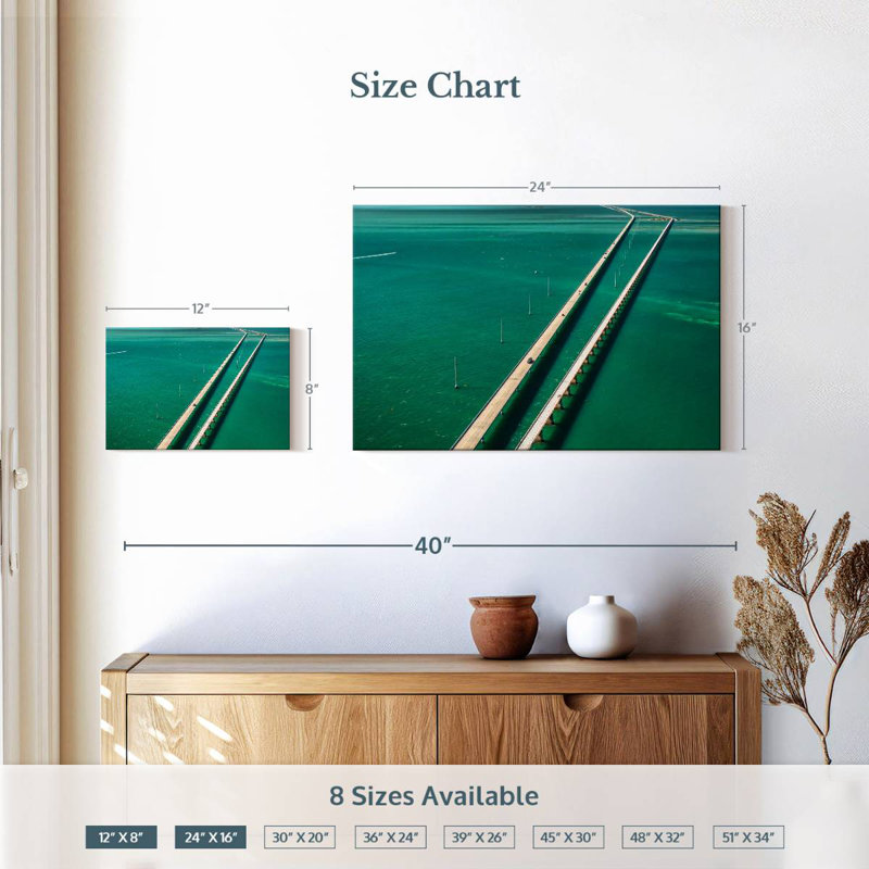 Lilie Peaceful Seven Mile Bridge, 16" H x 24" W