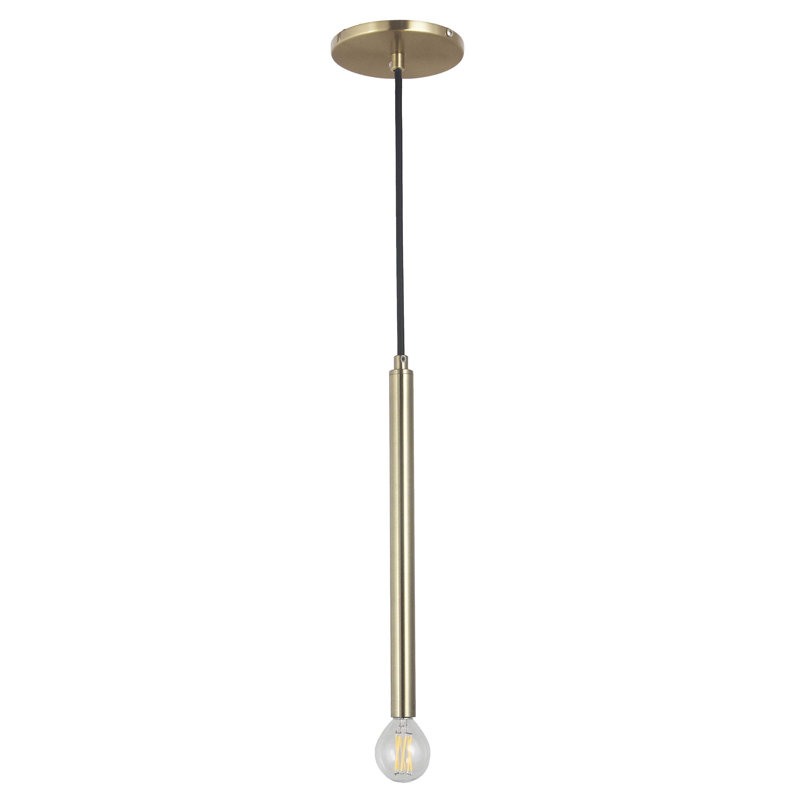 Sanya 1 Light Pendant, Aged Brass