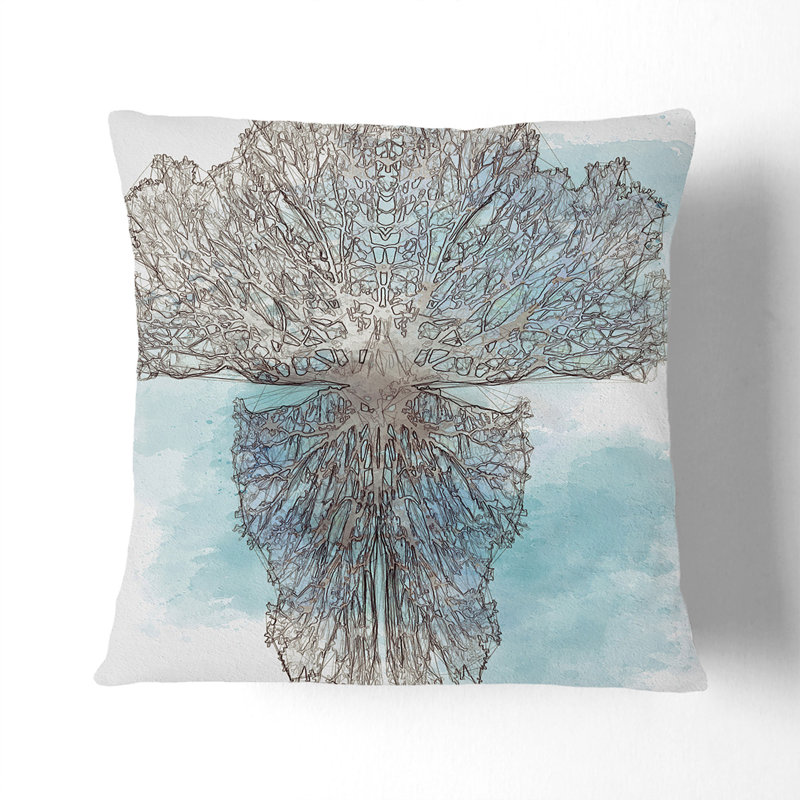 Square Throw Cushion, White, 40cm H x 40cm W x 15cm D