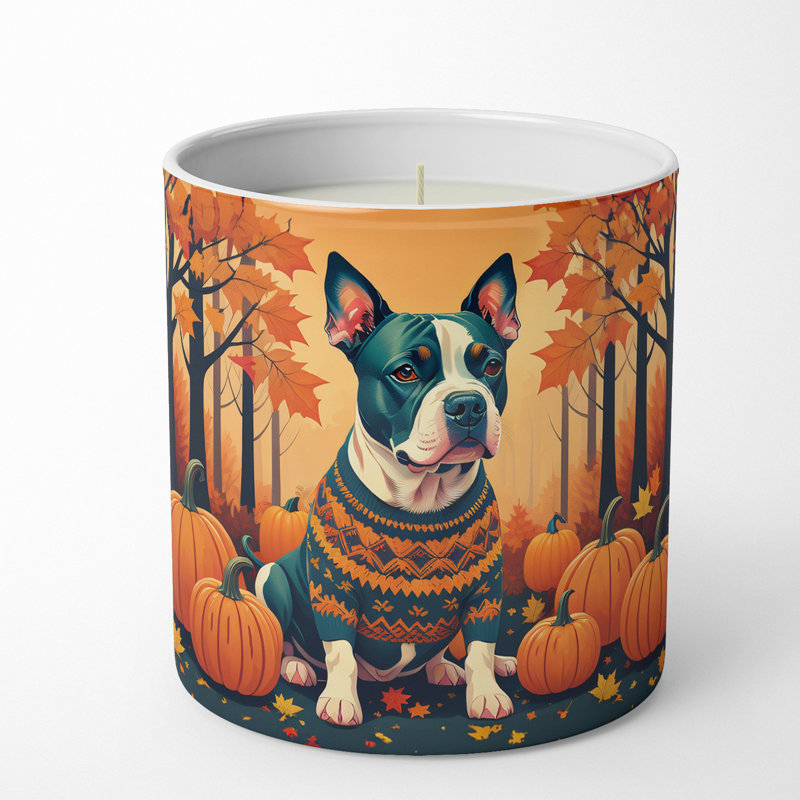 Bougie parfumée Pumpkin Spice avec support en céramique