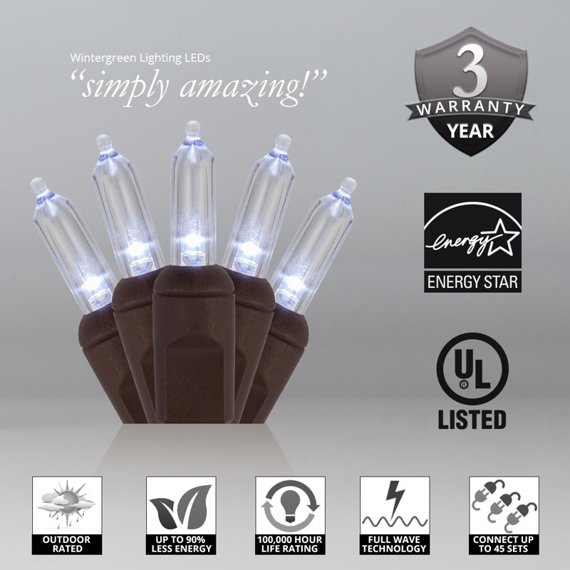 306'' LED String Lights, Cool White