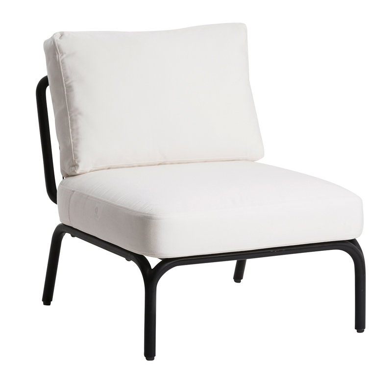 Chaise de patio avec coussins Yland, Anthracite / taupe
