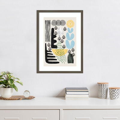 «Abstract Garden 1» par Ioana Horvat, reproduction d'art murale en bois encadrée