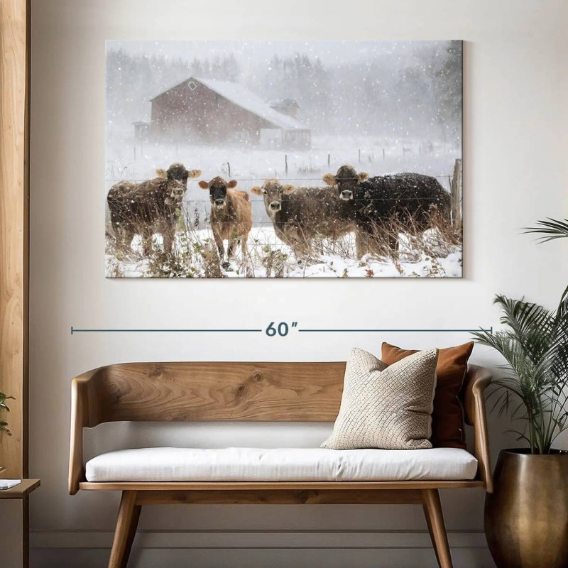 Brampt Cold Cows On The Farm, 34" H x 51" W