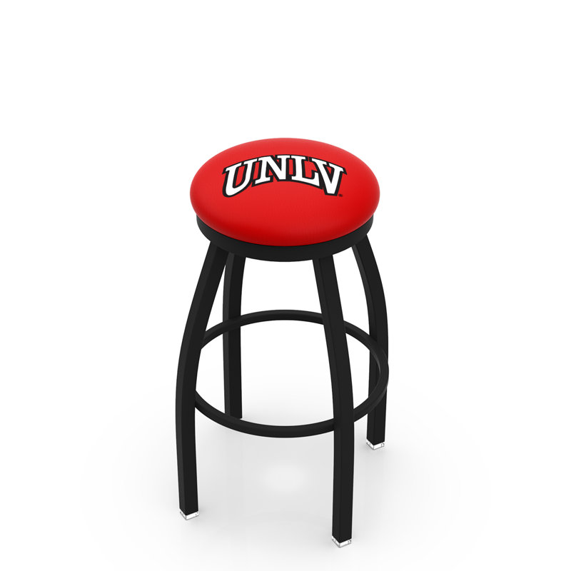 NCAA Swivel 25" Counter Stool, Black Wrinkle, University of Nevada Las Vegas